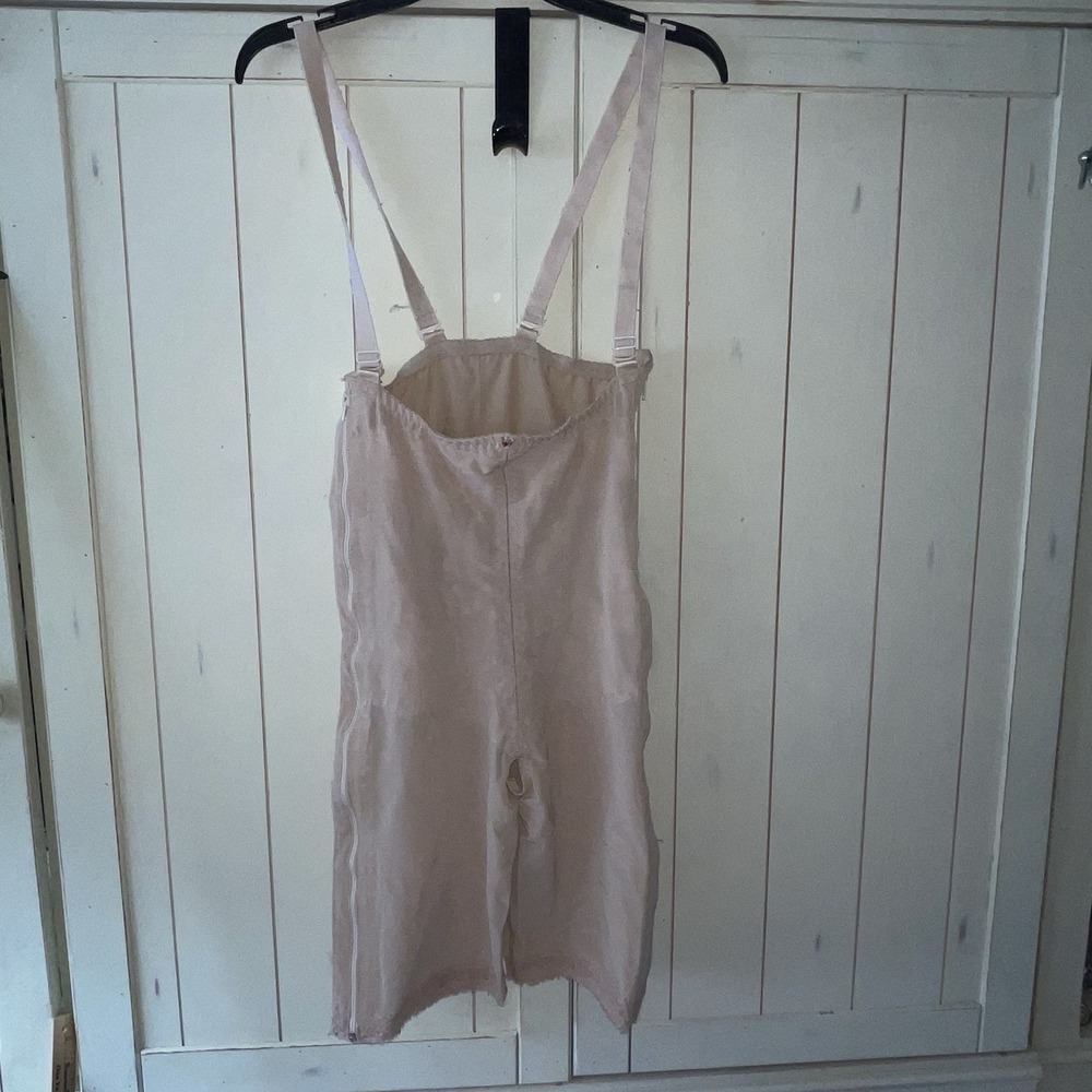 Design Veronique Beige Zipper Abdominal Surgical Compression Bodysuit Support XL